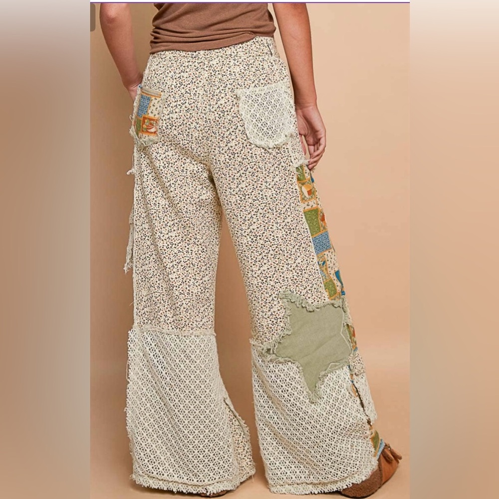 Pol New Ella James Printed Patchwork Detail Woven… - image 4